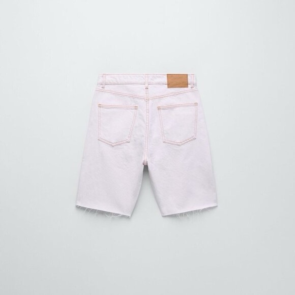 NEW ZARA SOLID COLOR STRAIGHT CUT SHORTS - Picture 8 of 10